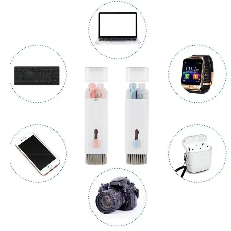 Kit de Limpeza 7 em 1 - Limpa Teclado, Mouse, Celular, Fone de ouvido, Notebook etc